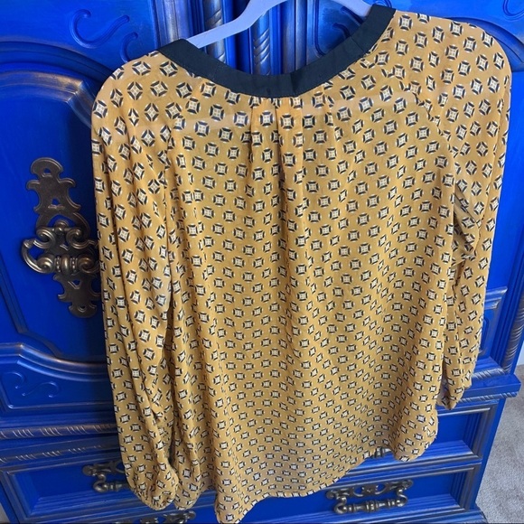 Harlowe & Graham Chiffon Blouse Peasant Small - Picture 2 of 3